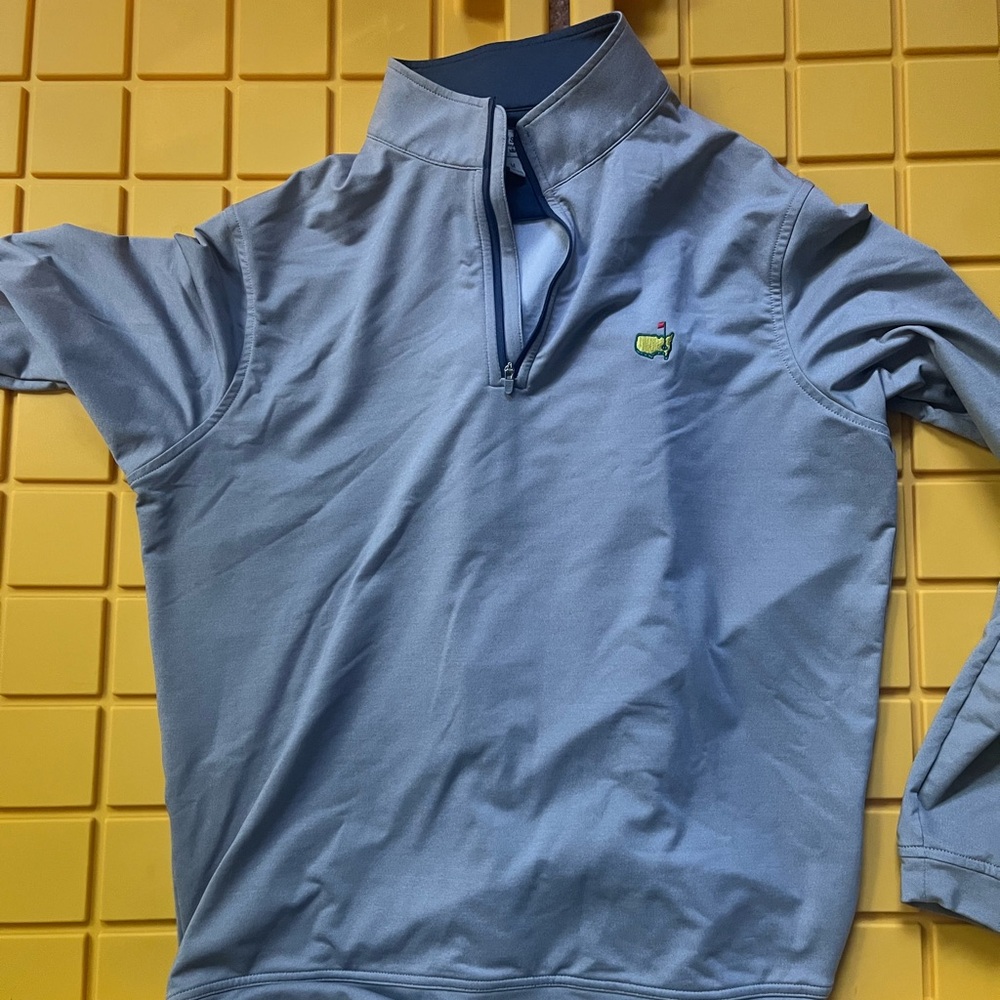 Peter Millar Masters Gray Lightweight Quarter Zip… - image 1